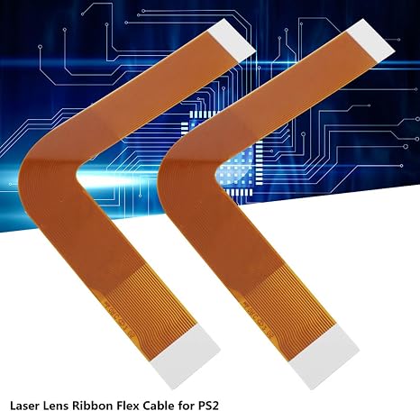 Qinlorgo Ribbon Cable for PS2 Slim, 2pcs 7W Pickup Lens Flat Ribbon Flex Cable Repair Part for PS2 Lens Ribbon Flex Cable with Cost Effective Highly Reliable for 70000 75000 77000