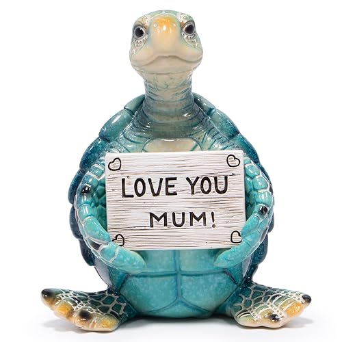 Hodao Ocean Turtle Figurine Decor with Message Sign – Cute