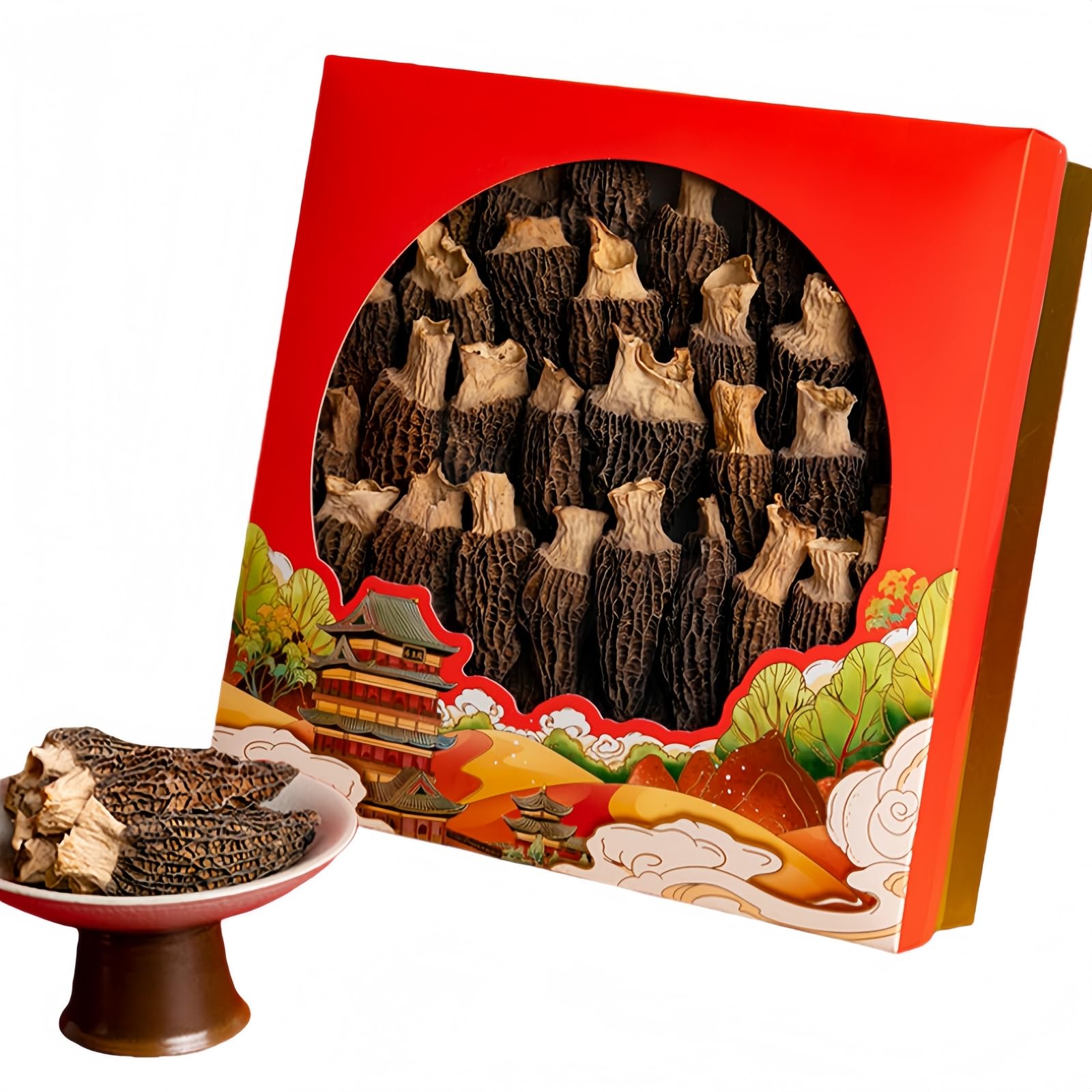 Morcheln Getrocknet Pilze Getrocknete Spitzmorcheln Ganze Köpfe (100g) | Ohne Zusatzstoffe - 100% Naturbelassen Liofilisiert Für Maximales Aroma| Aus China Wildsammlung | Spitzenqualität