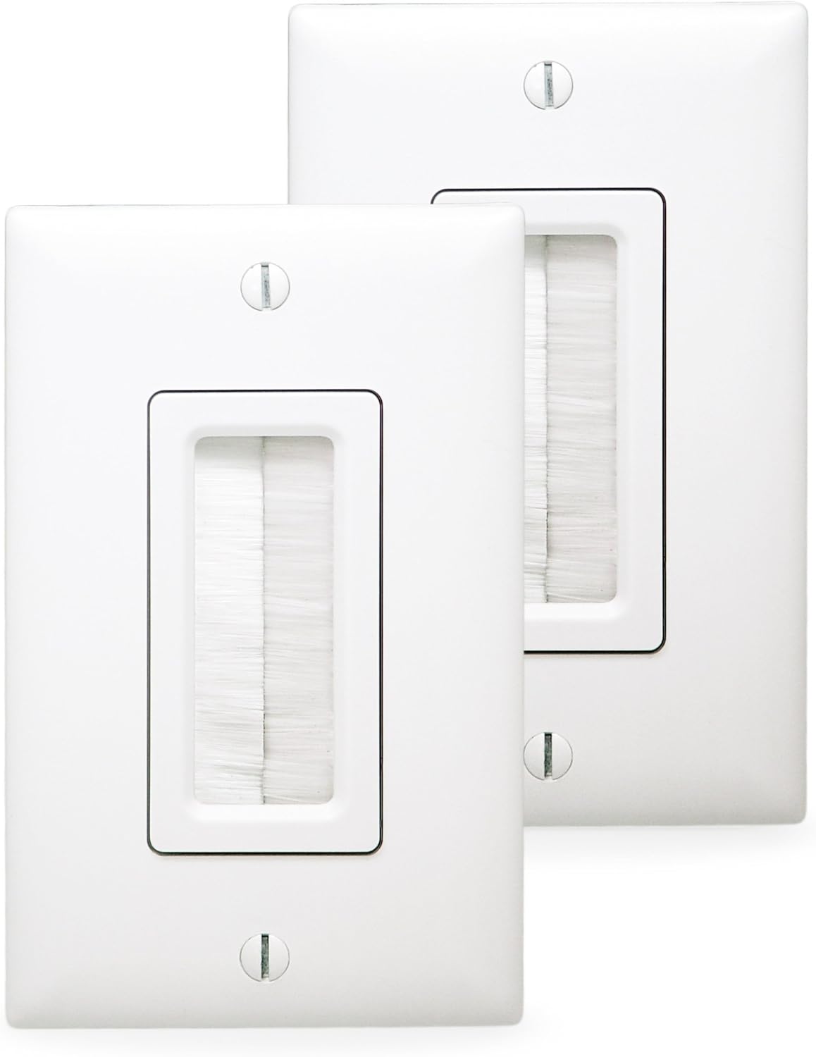 Legrand - OnQ HDMI In-Wall Connection Kit for Cable Management, Cable Pass Through Strap Conceals Cabling Behind the Wall, White, 2 Count, HT2004WHV1
