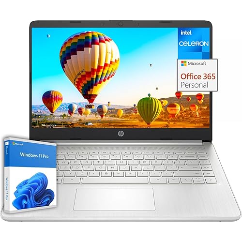 HP Stream 14" Laptop for Students Business, Intel Quad-Core N4120,16GB RAM + 384GB Storage (128GB eMMC+256GB MSD), 1-Year Office 365, Long Battery, Thin & Portable, HD Webcam, Windows 11 Pro