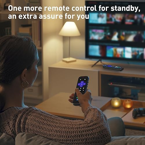 Miniatura 5 de Paquete de 2 control remoto de repuesto para Roku TV, compatible con televisores inteligentes TCLHisenseOnnSharpInsigniaElementPhilips Roku Series