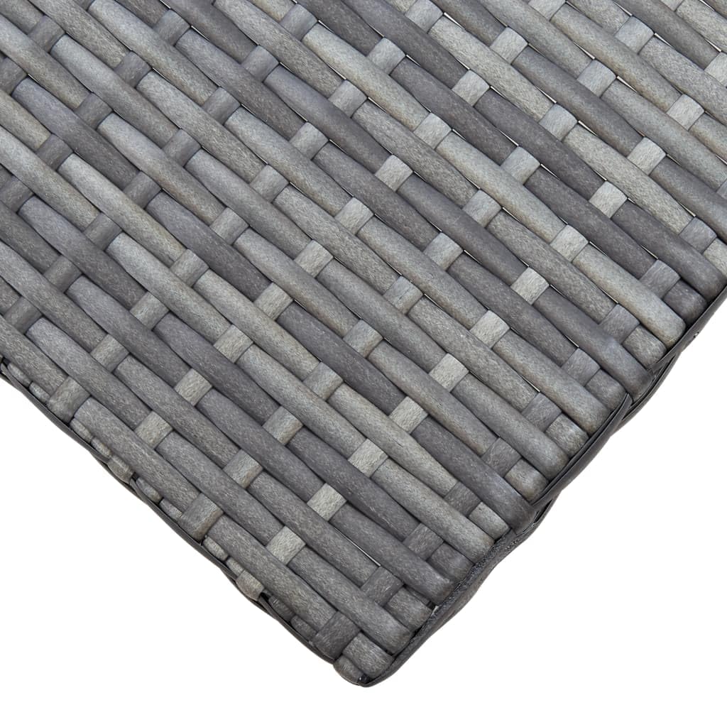 vidaXL Tabouret Pliable Siège de Jardin Tabouret de Terrasse Repose-Pied de Patio Meuble de Balcon Extérieur Robuste Résine Tressée Gris