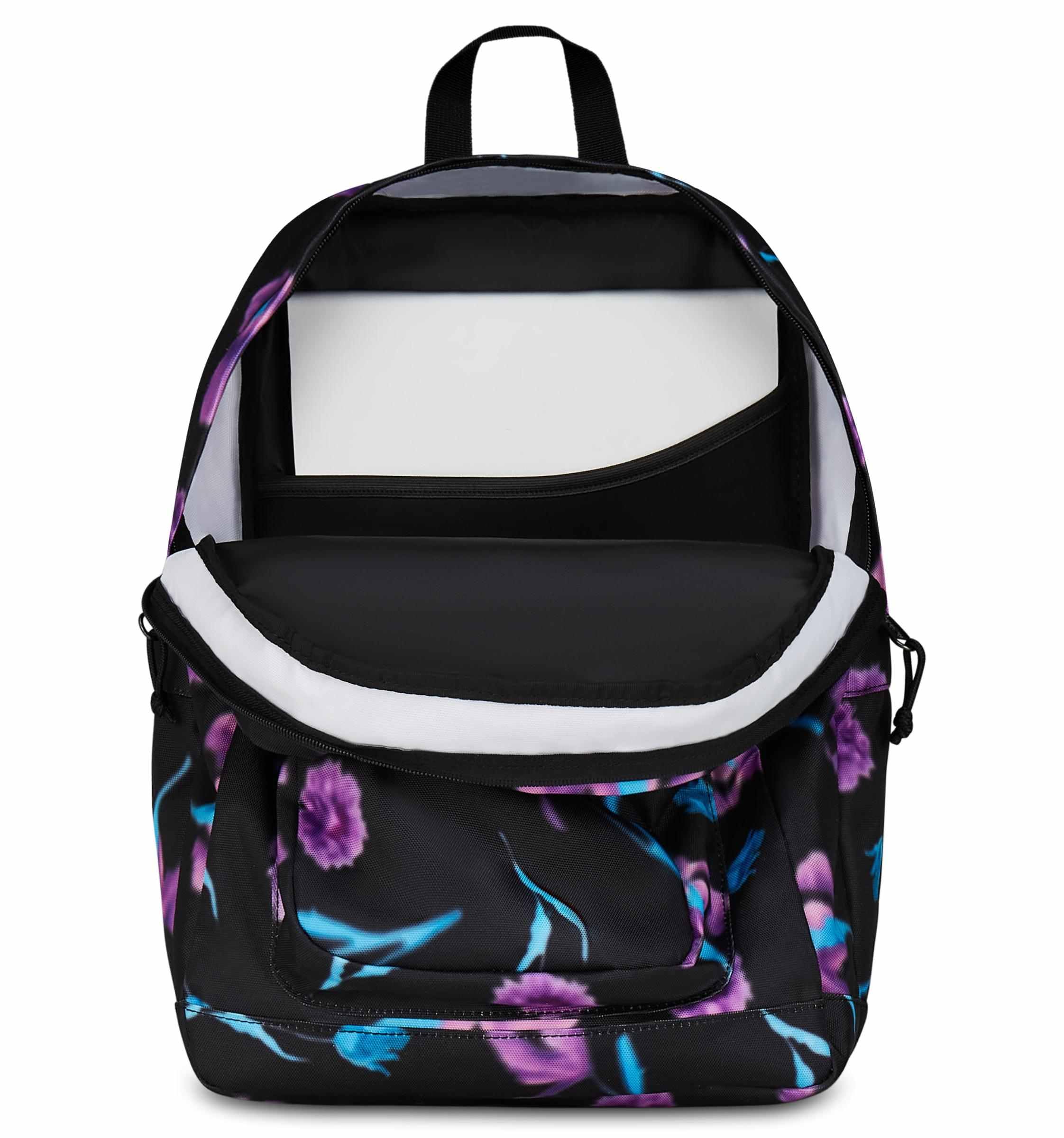 Invicta Zaino Scuola Jelek, Nero e Rosa, Doppio Scomparto Con Tasca per PC e Tasca per Borraccia, 34 lt, Scuola Media e Superiore, Zaino Ragazza