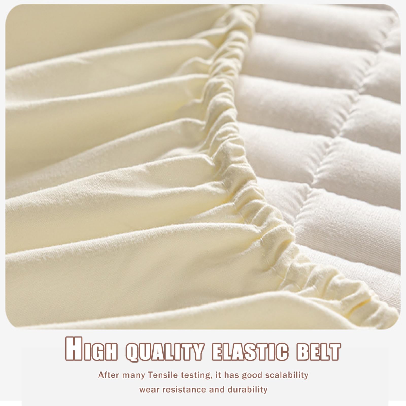 Sábana bajera acolchada de 150 x 190 cm, protector de colchón de tres capas de alta calidad, impermeable, transpirable, funda de colchón doble para máxima comodidad