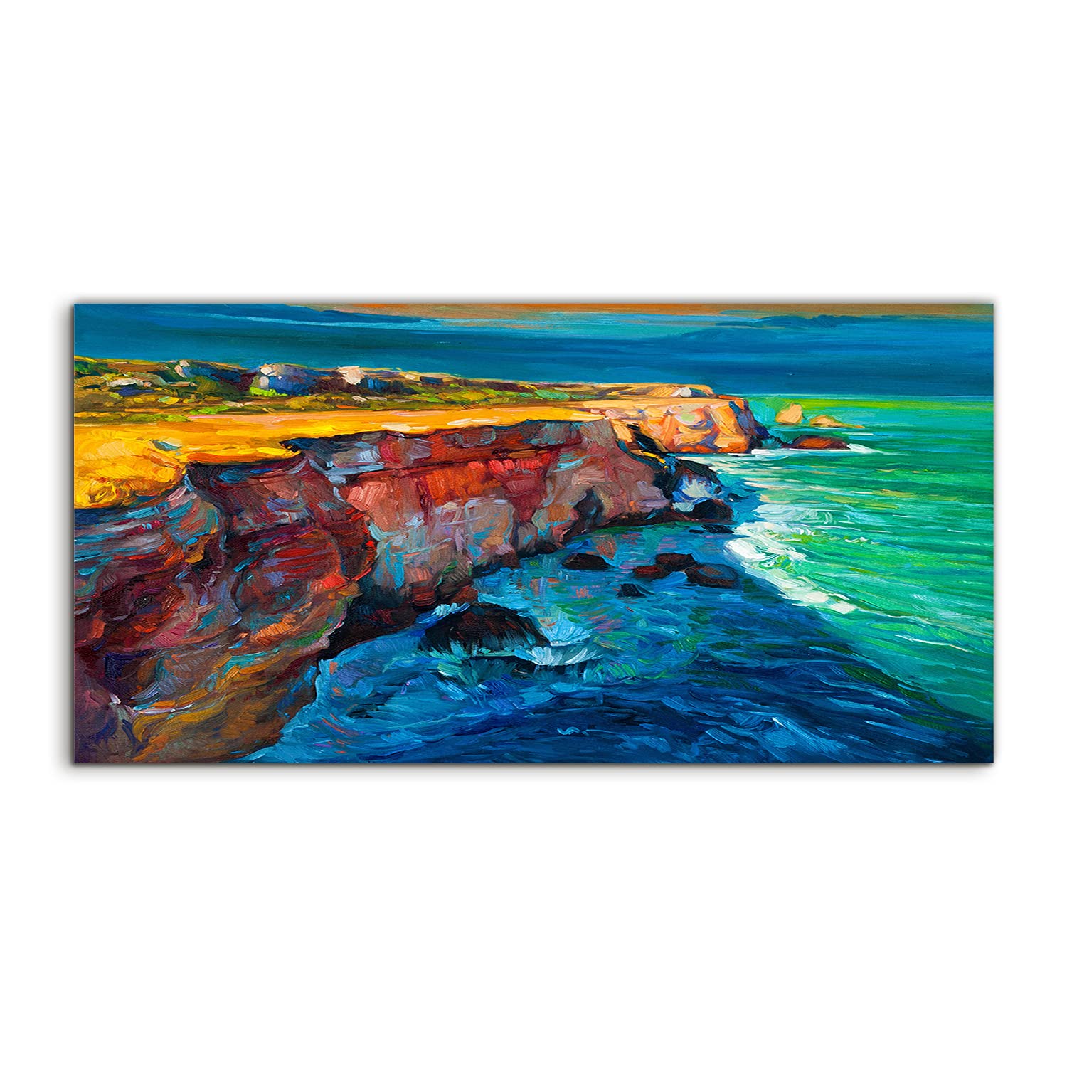 Tableau acrylique cliff ocean sea 120x60cm pour illuminer et agrandir un mur sombre - 8