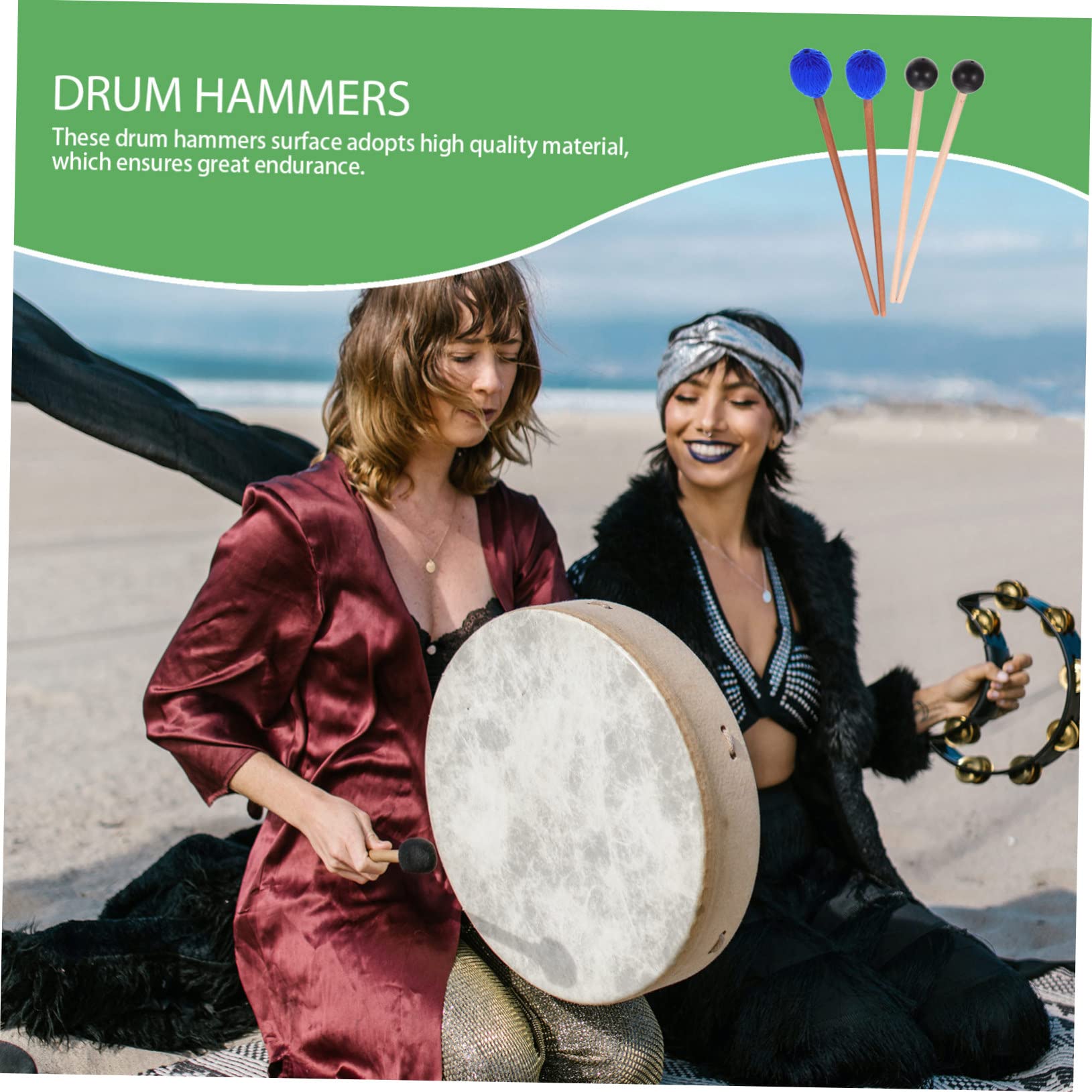 YARNOW 1 Set Malletos de Marimba Xilófono para Instrumentos de Percusión Alta Profesionalidad y Textura Suave Adecuado para Estudiantes y Profesionales