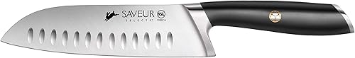 Miniatura 2 de SAVEUR SELECTS 1026214 Cuchillo Santoku forjado de acero alemán de 7"