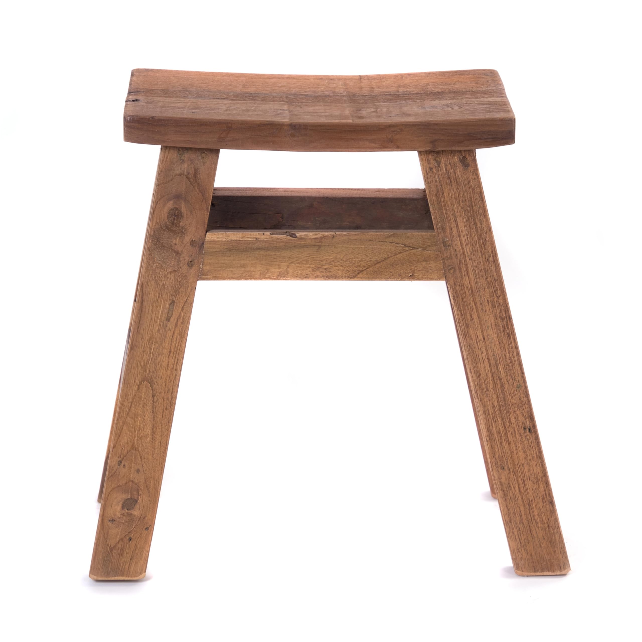 DESIGN DELIGHTS Tabouret en Bois Noah | Acajou & Teck, 50x50x30 cm | Pouf pour Plantes, Tabouret dappoint, Banc de Salon, Tabouret en Teck