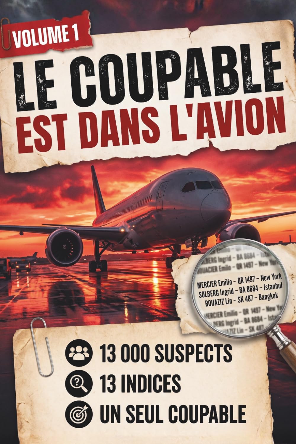 Le Coupable Est Dans L'Avion: Livre énigme criminelle pour adultes