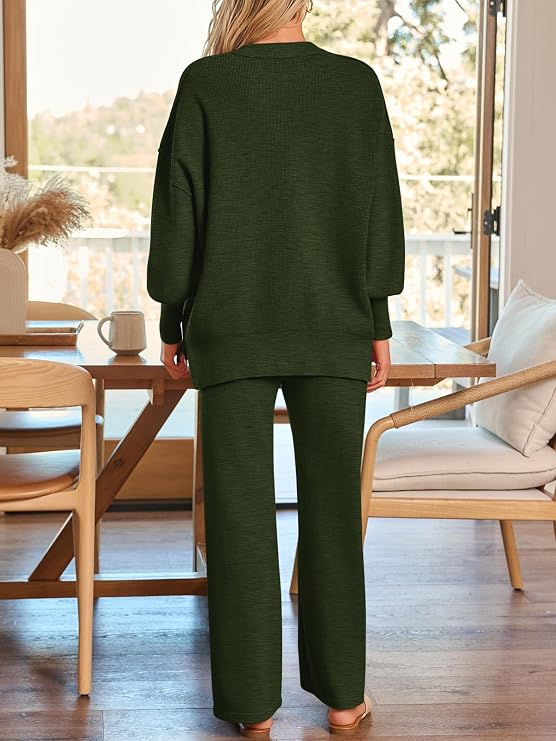LILLUSORY Women 2 Piece Matching Lounge Sweater Sets 2026 Fall Outfit