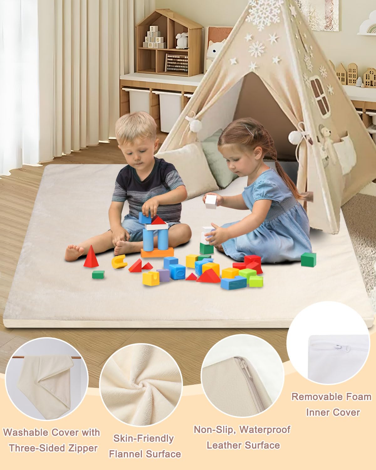 SEPARO Baby Play Mat for Floor,1.3