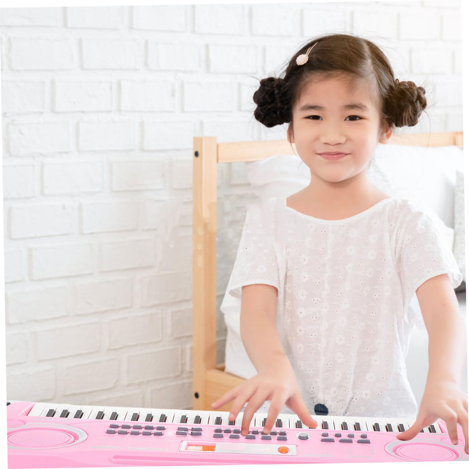 Teclado Electrónico Infantil de 61 Teclas en Abs, Juguete Musical Educativo para Niños en Cumpleaños, Desarrolla Habilidades del Hemisferio Derecho y Fomenta Interés Musical
