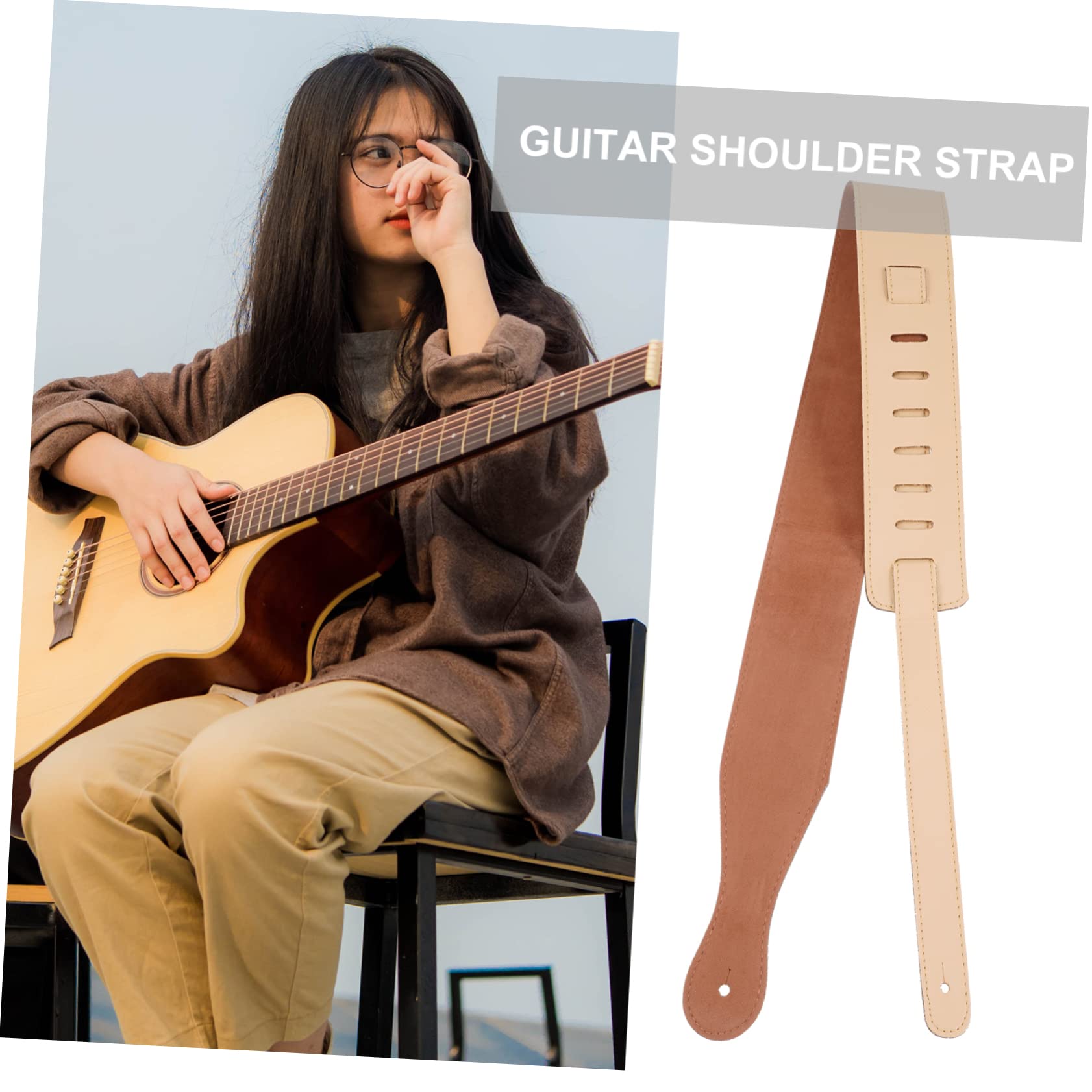 ibasenice 4stücke Gitarrengurt Aus Pu-leder Leicht Und Strapazierfähig Verstellbar Gitarre Und Akustikgitarre Ergonomisches Design Komfortabel Und Hautfreundlich
