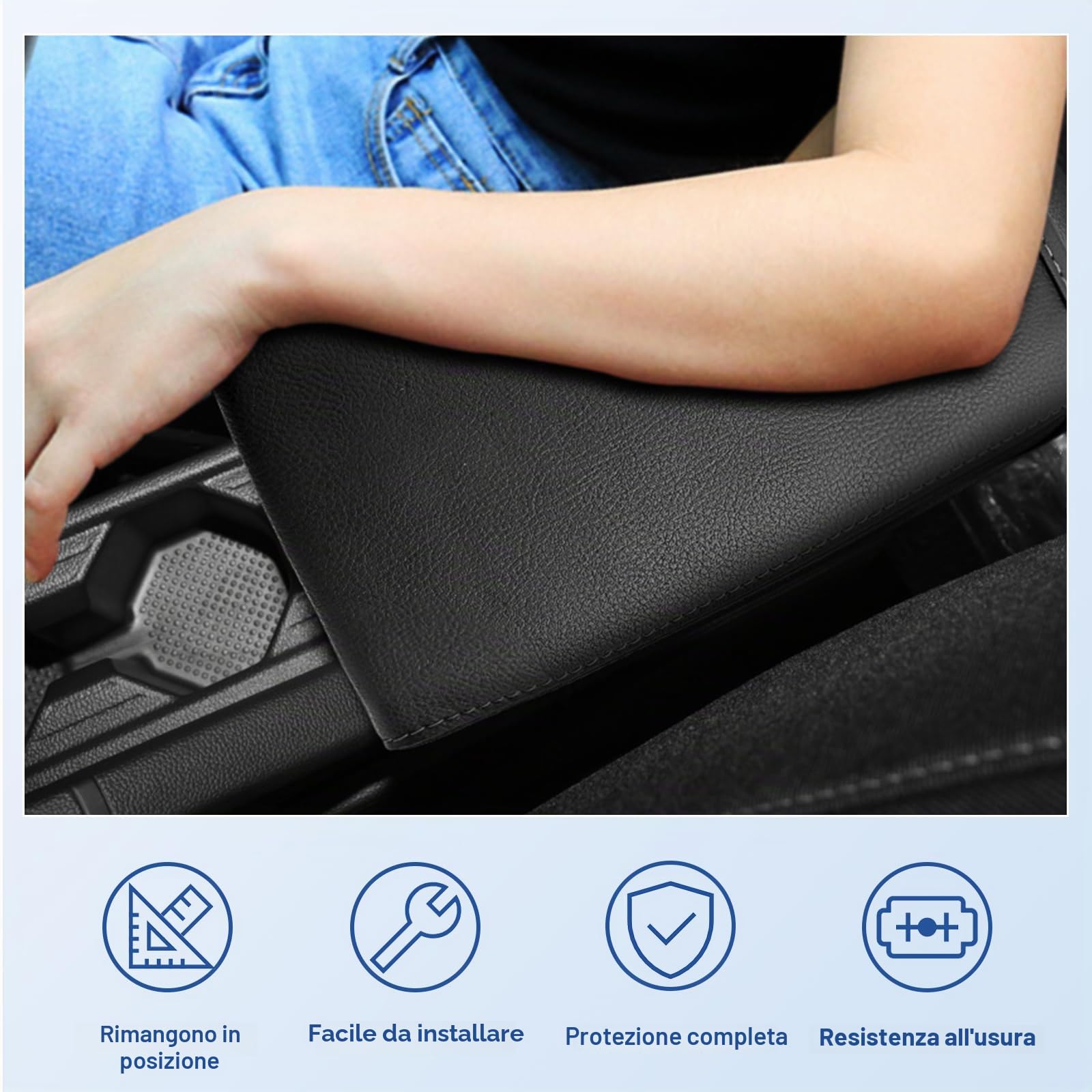 CDEFG Compatibile con VW Polo MK6 AW1 2018-2024 2025 Taigo Copertura per Bracciolo Coperchio di Protezione della Scatola per Parti Console Centrale Guscio Antigraffio Auto Polo AW Accessori