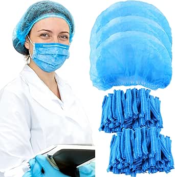 500 Pcs Hairnets For Foodservice, 21" Non-woven Bouffant Caps Disposable, Elastic Hair Nets For Women & Men, Nurse Hair Caps For Women, Hair Nets For Food Service, Labs, Hospital, Salon, Kitchen