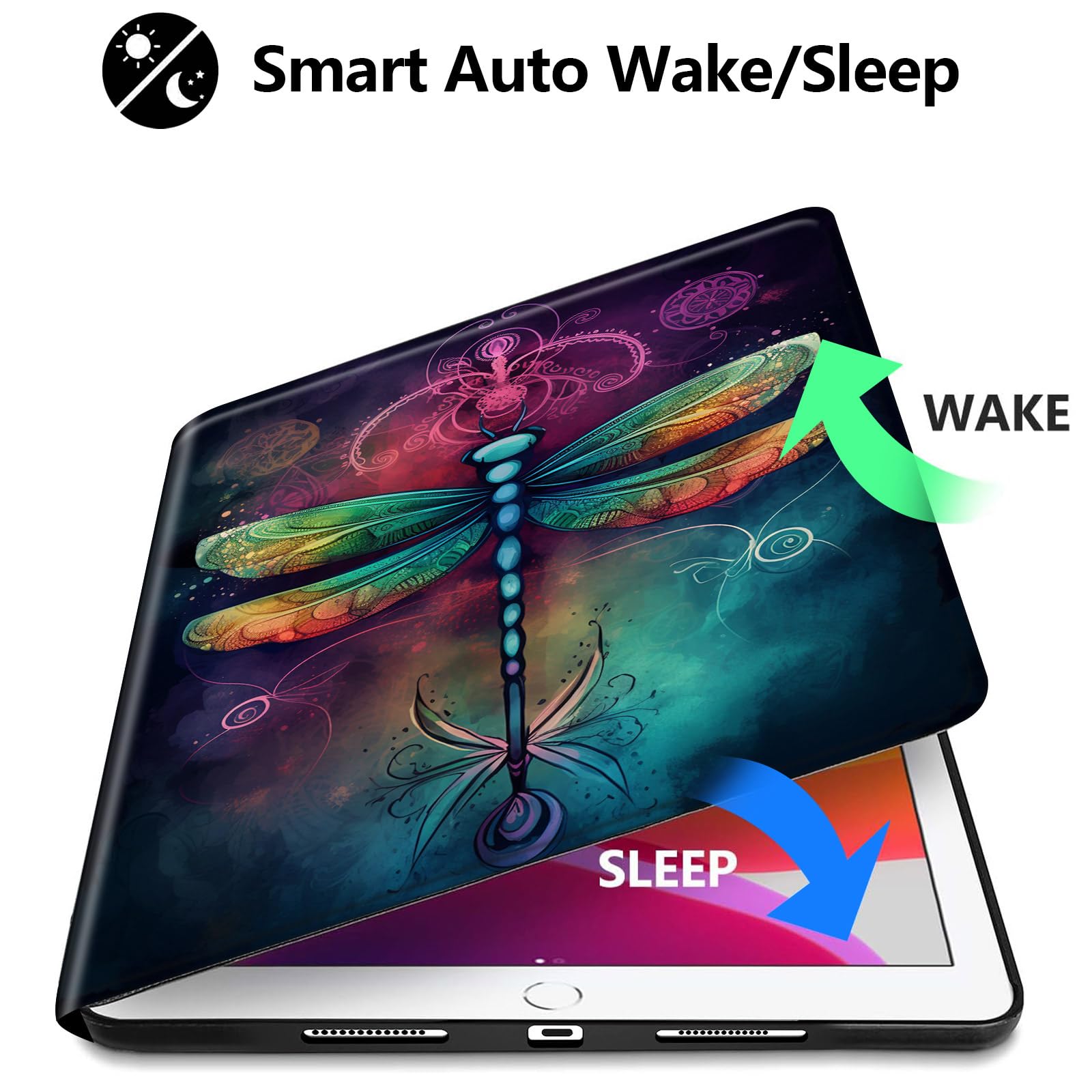 RMJKXQZG For Fire HD 10 Tablet Case With Auto Wake/Sleep