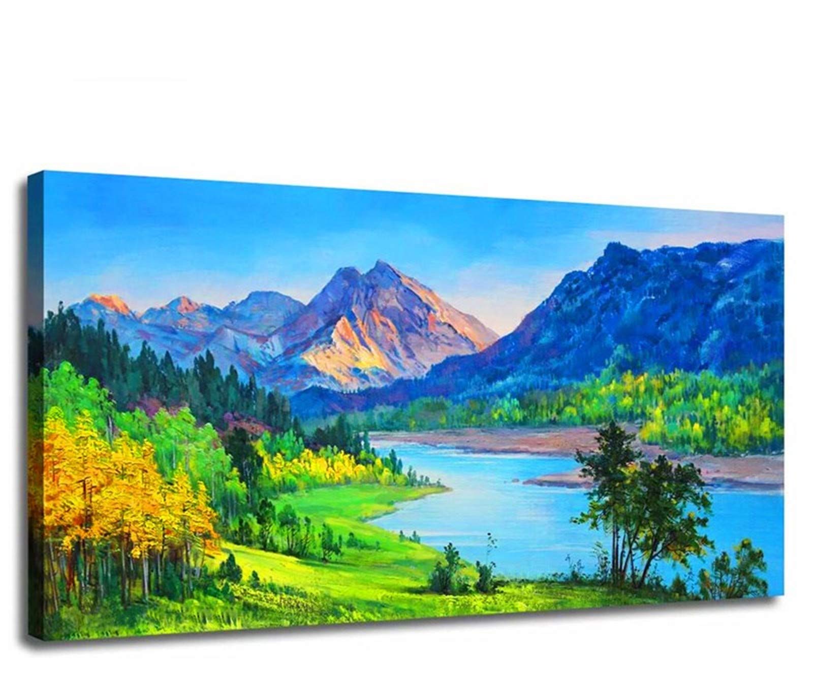 Kit broderie diamant grand paysage montagne pour décoration salon zen