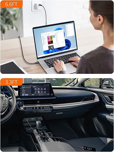 Miniatura 7 de CableCreation Cable USB C a USB C de 3.3 pies PD de 100 W con pantalla LED, cable USB C trenzado de carga rápida en tiempo real para iPhone 15, iPad