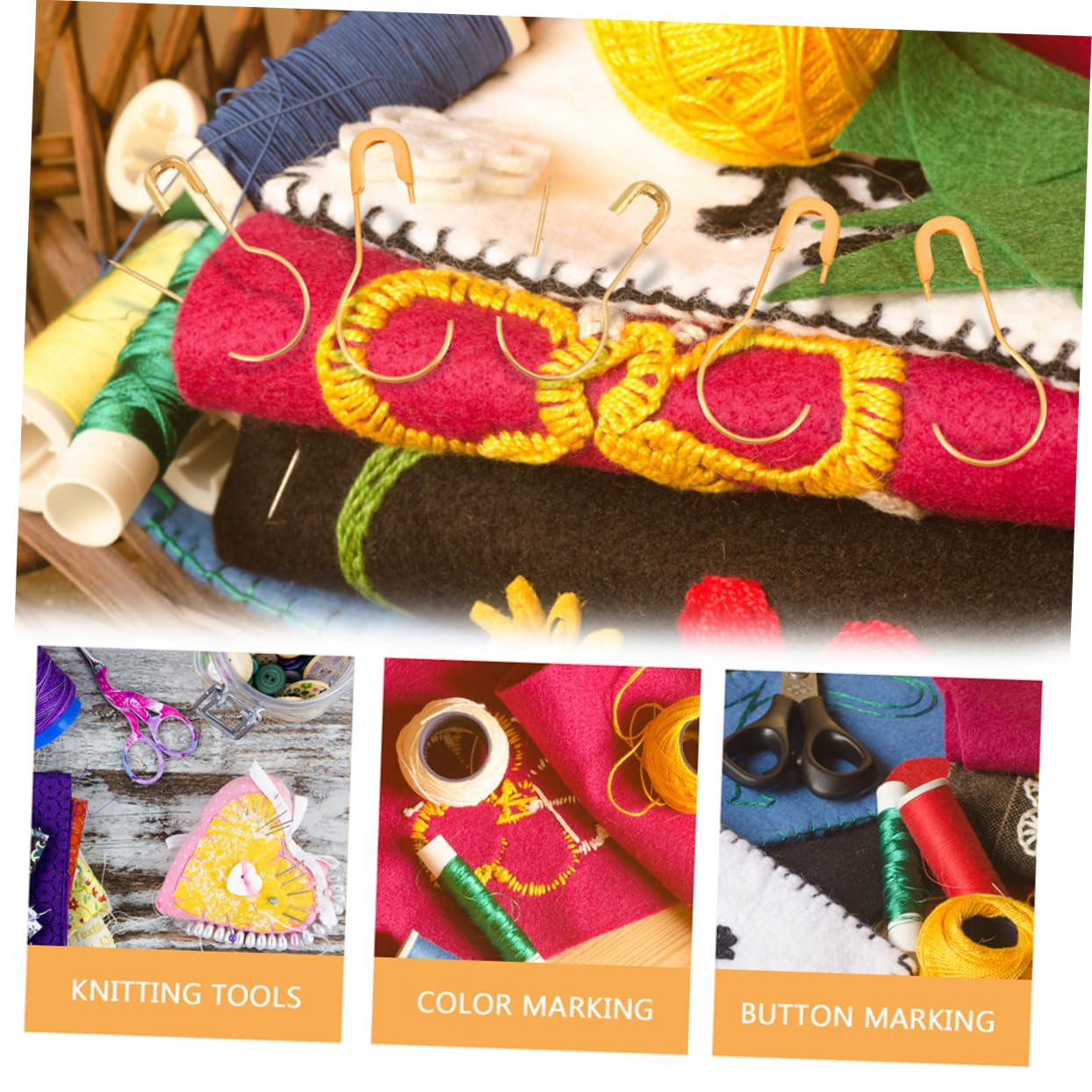 1500stücke Gourd Broschen Sicherheitsnadeln Dekorative Anstecker Für Schals Pullover -projekte Vielseitig Einsetzbar Langlebig Und Leicht Für Kleidung Und Accessoires