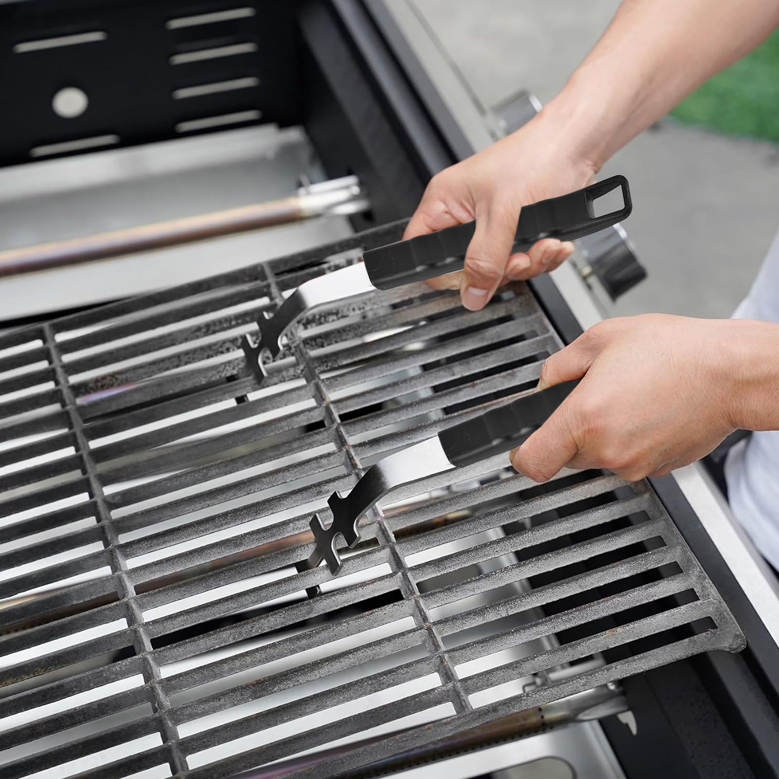 Accessoires Barbecue Acier Inoxydable Multifonctionnel Résistant Chaleur Antidérapant Poignée Protection Universel