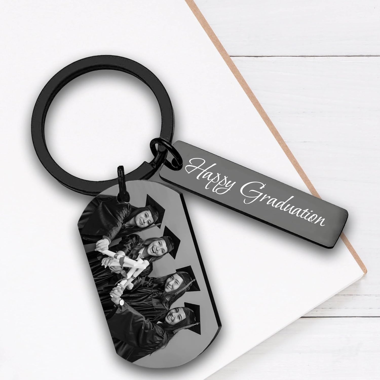 Personalized Drive Safe Keychain, Custom Couple Photo Keychain, Free Engraved KeyChain. - Image 3