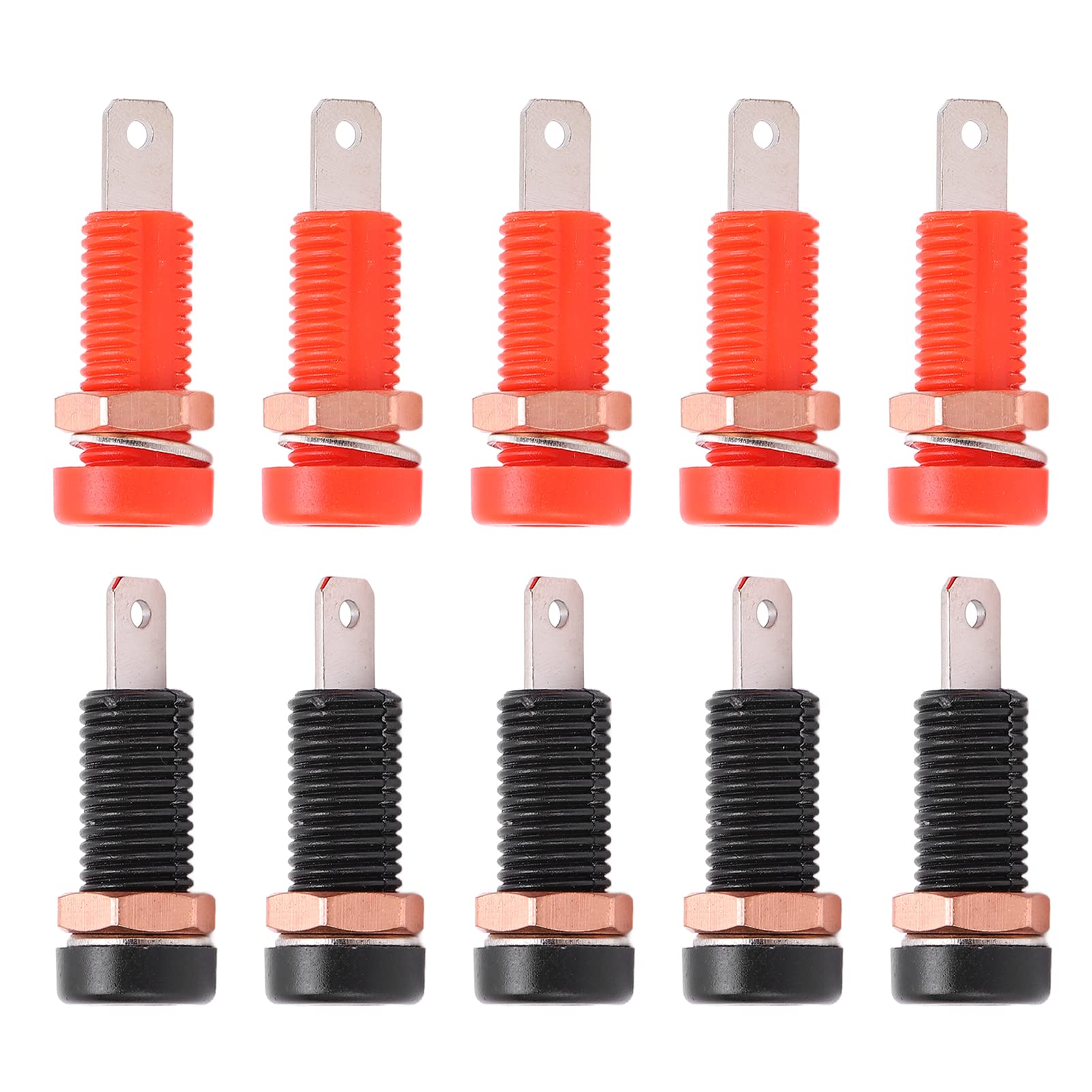 Kikumi 10 Pezzi Connettori A Banana 4mm, Terminali Altoparlanti In Ottone, Femmina, 24A