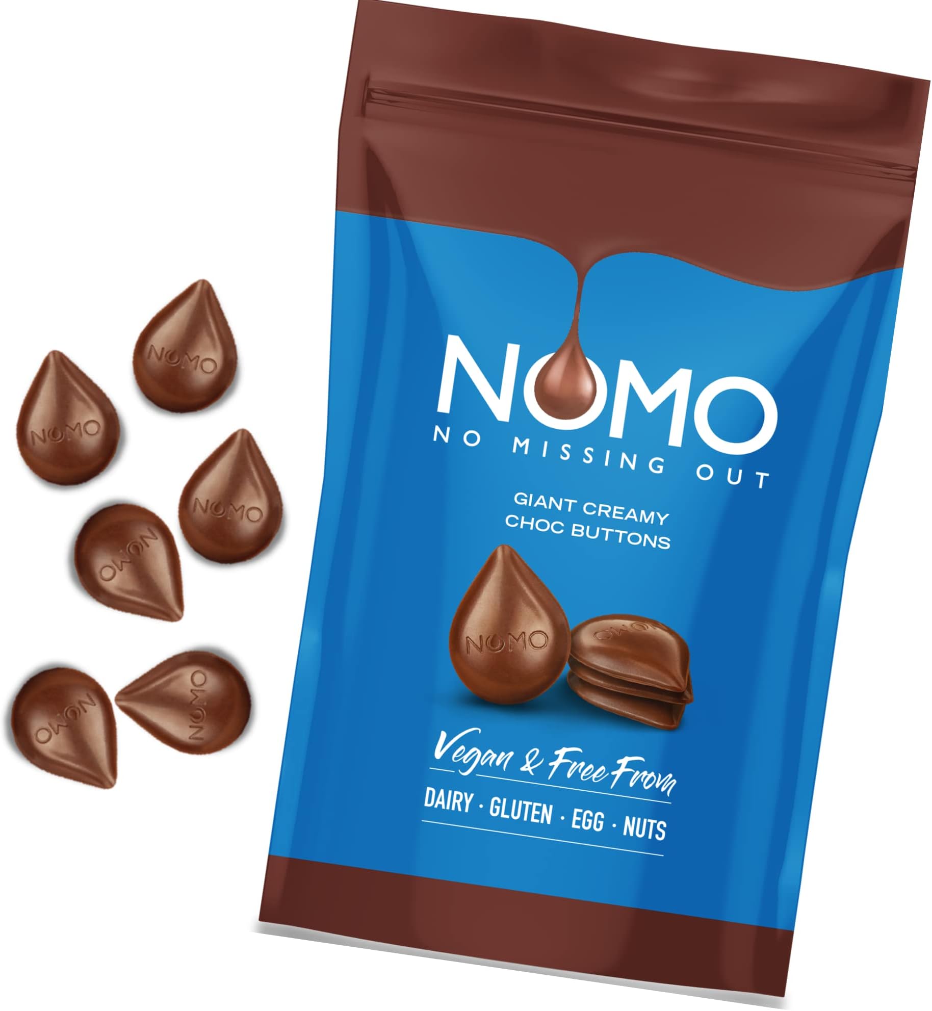 Giant Creamy Choc Buttons, 110g