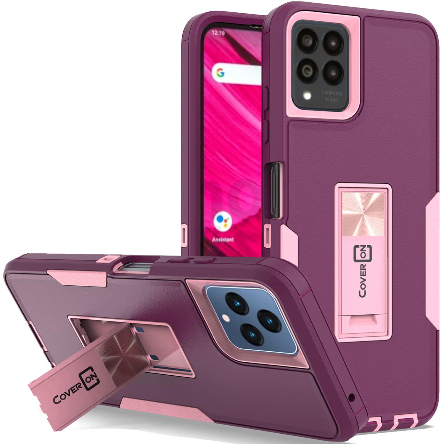 CoverON Rigid Designed for T-Mobile REVVL 6X Pro 5G / TMobile REVVL 6 Pro 5G Case, Heavy Duty Military Grade A Dual Layer Hybrid Soft TPU Skin Hard