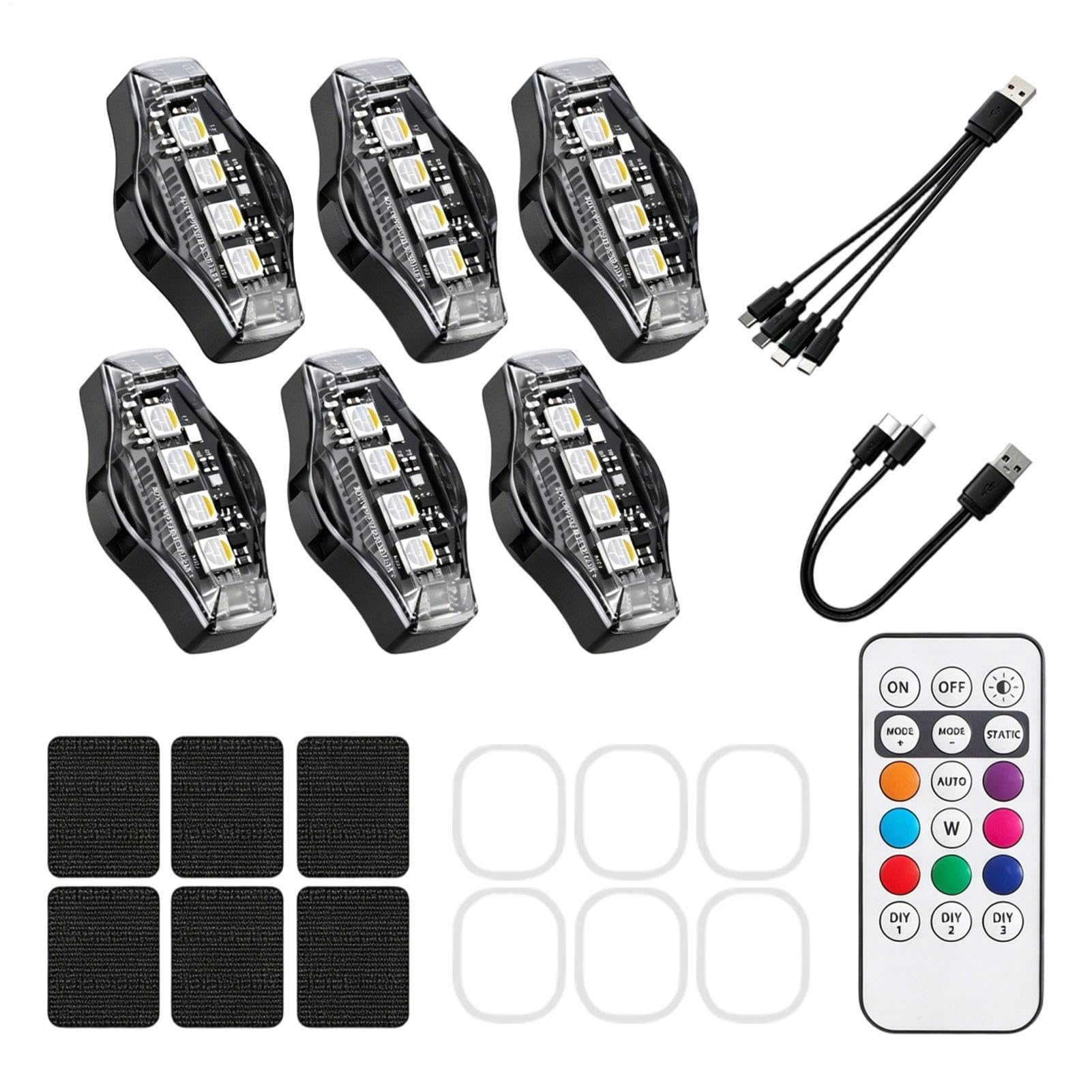 Luces estroboscópicas para coche camión SUV y luces intermitentes moto LED 8
