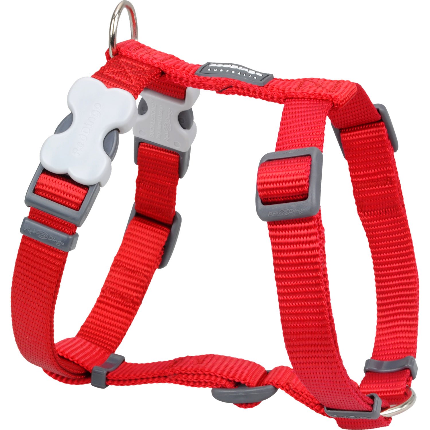 Red Dingo - Petral Perro, Arnés para Perros Liso, Rojo, Cuello: 30-48cm, Cuerpo: 37-55cm