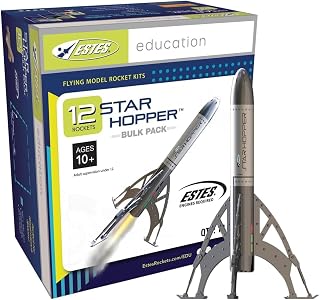 Estes 1721 Star Hopper Bulk Pack: 12 Beginner Snap-Together Model Rocket Kits for Kids 10+, STEM Classroom Science Experiments