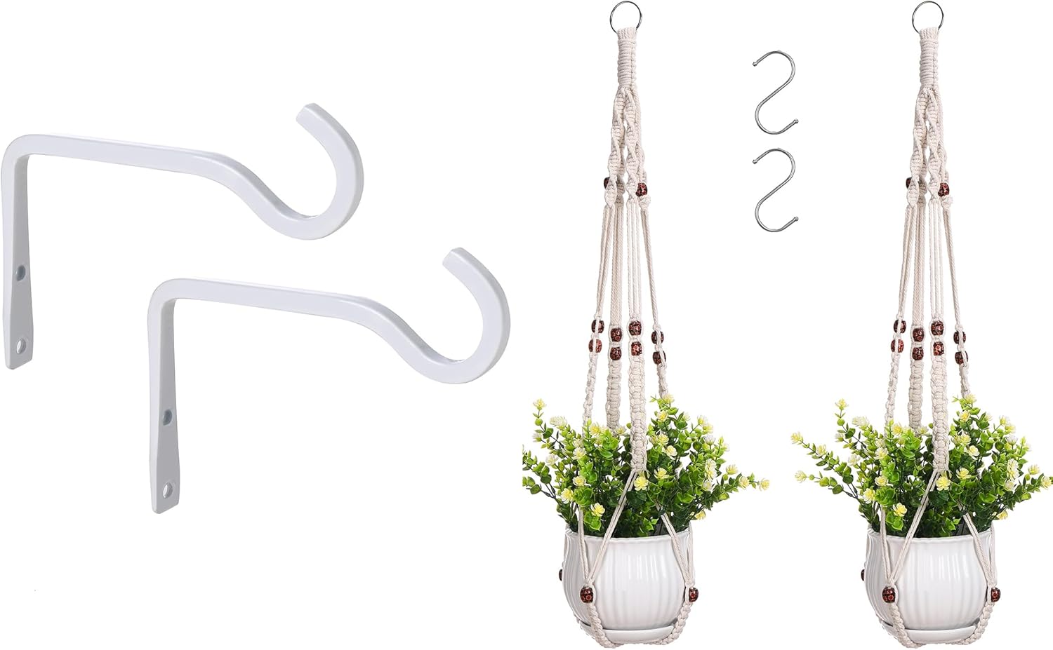 Amazon.com: YIBOT Plant Hanger Indoor,Hanging Plant Hooks,Macrame Plant ...