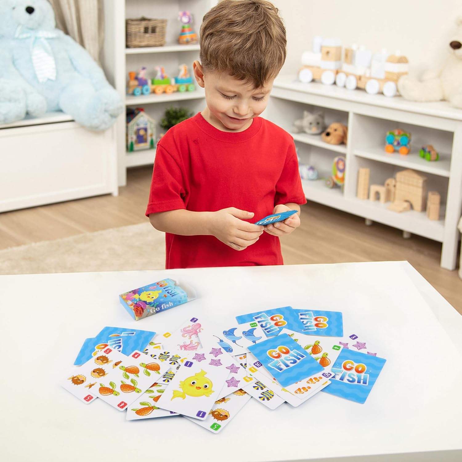 Kids Card Games, Go Fish, Old Maid, Memory Match and Crazy 8s, Go Fish Card Game for Kids 4-8, Fun Toddler Card Games for Family Game Night Party Games, Easter Basket Stocking Stuffers Birthday Gifts