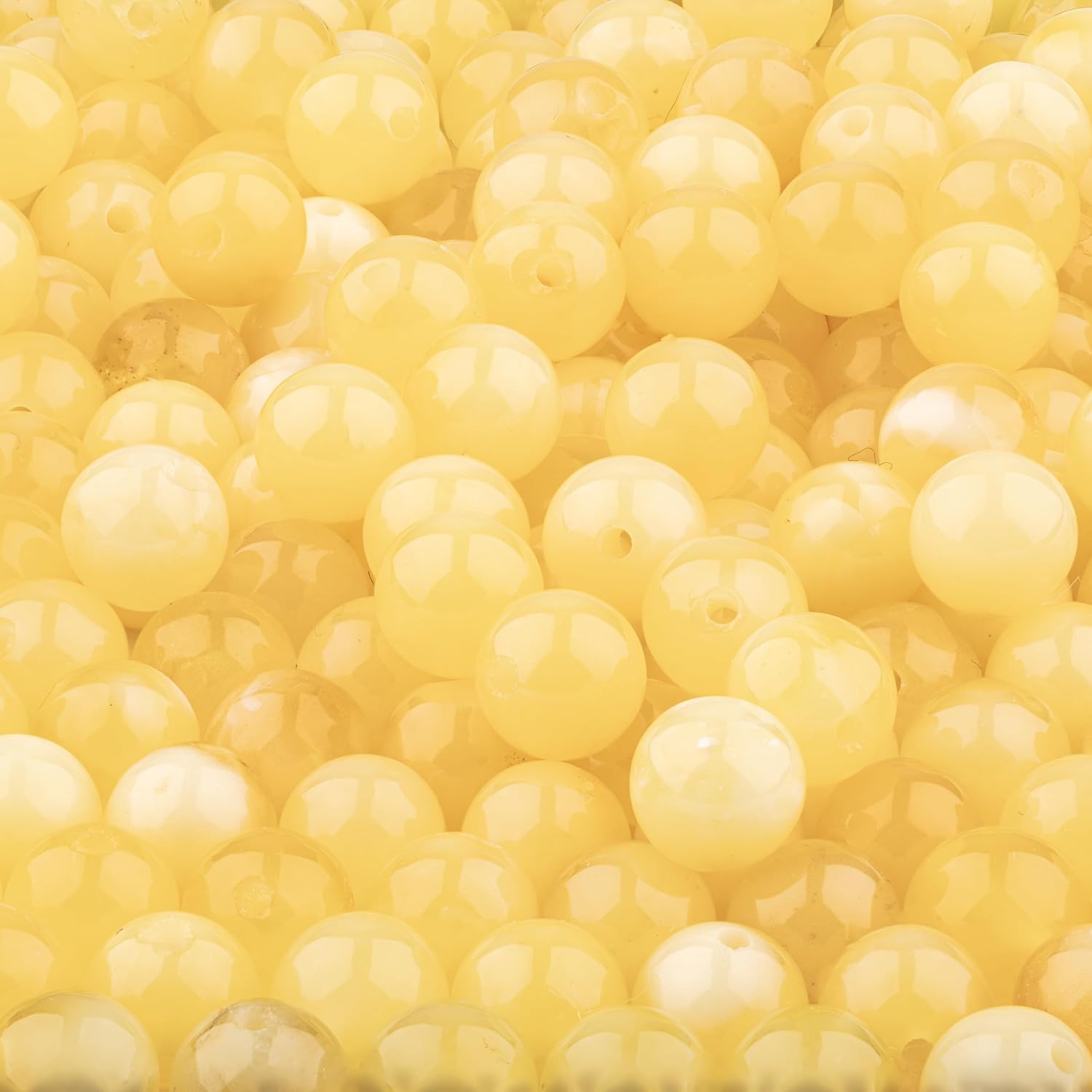 Amber Round Beads Polished 100% Natural Baltic Stone 5mm Loose with Drilled Holes for Crafting Beading and Jewelry Making - Amber Culture