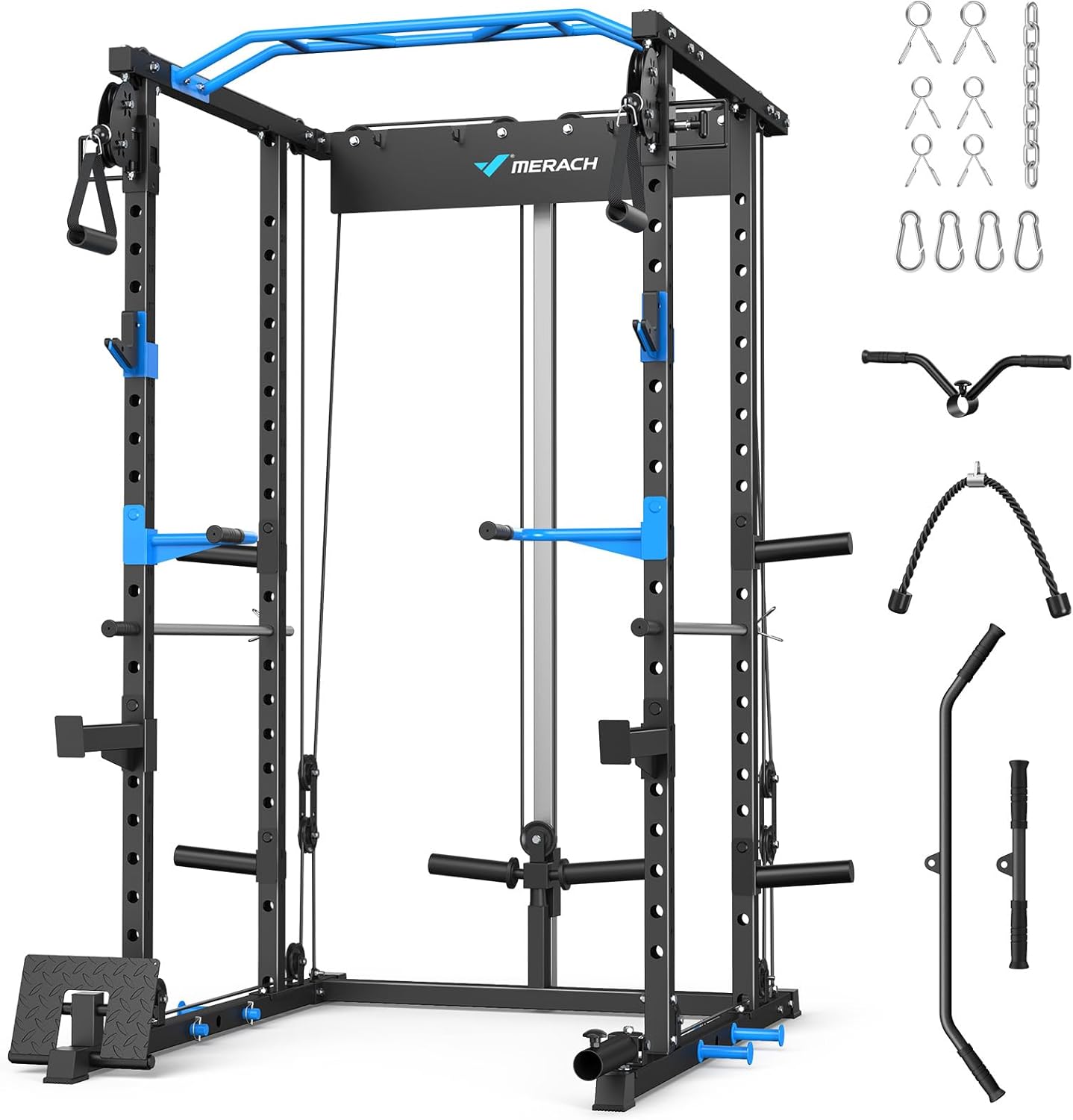 MERACH MERACH Power Cage – Multi-Functional Squat Rack with Cable Crossover System