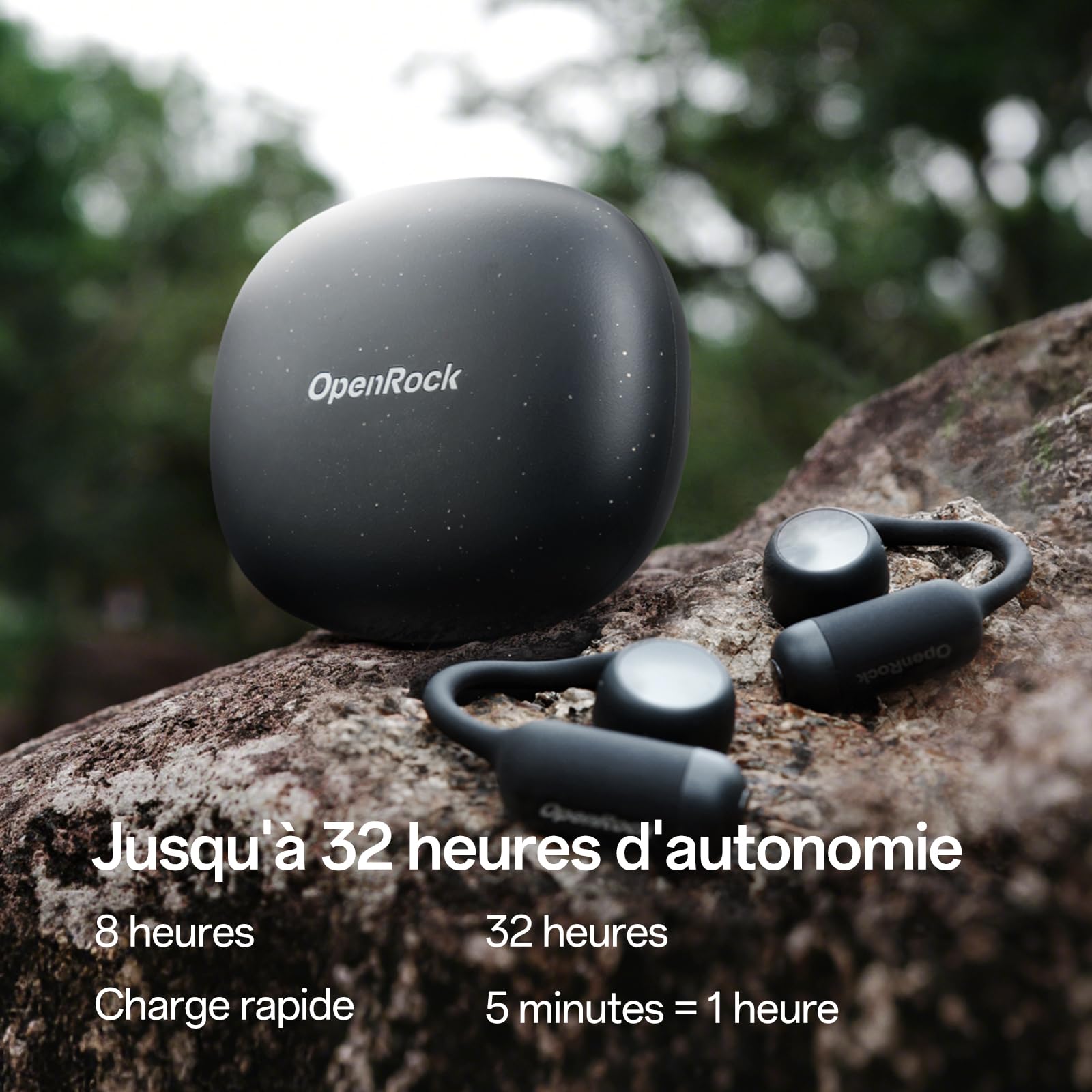 OpenRock S2 Casque Audio Oreille Ouverte, Design Crochet