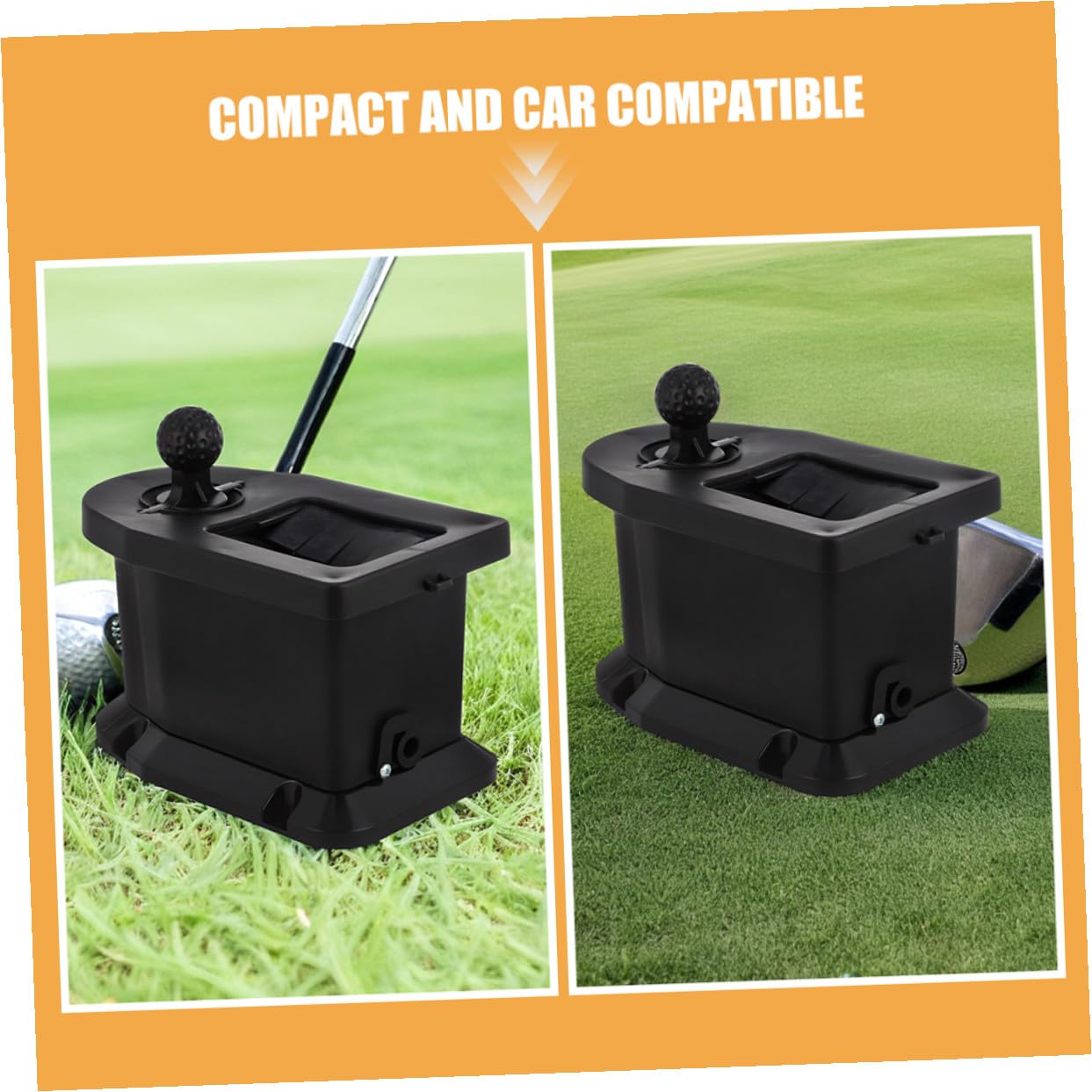 BESPORTBLE Limpiador de Golf Cubo de Limpieza de Bolas de Golf Personal el plastico Negro