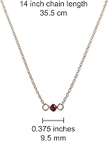 Vista 180 de Gargantilla de piedra natal – Regalo de cumpleaños, regalo para niña, mujer, amiga, hija, esposa, mamá, ella, joyas de piedras preciosas para uso