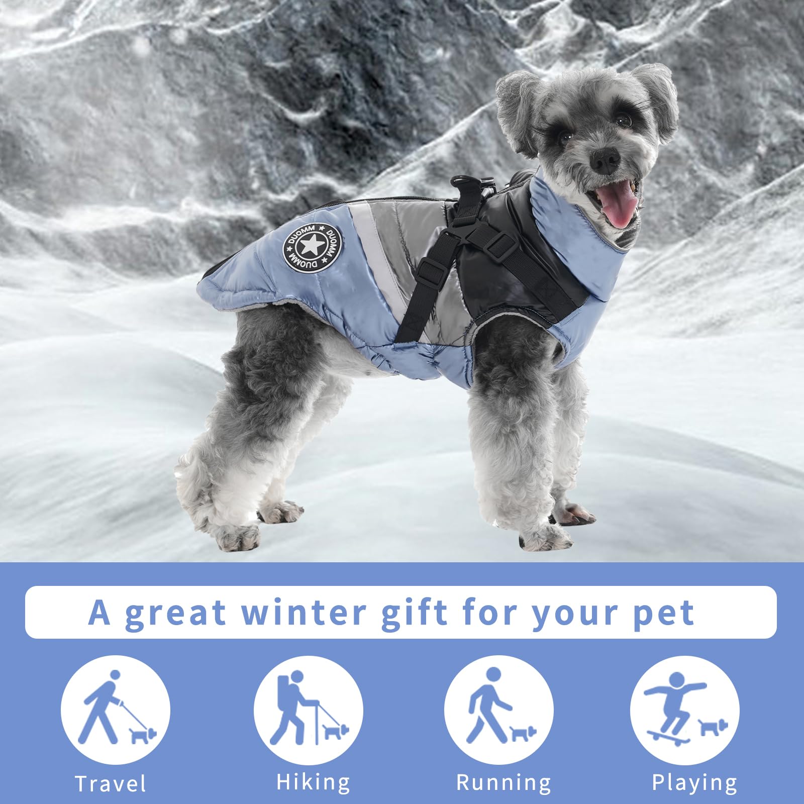 Cappottino Cane: Cappottini per Cani Piccola taglia Impermeabile Giubbotto - Cappotto Cane con Pettorina Adatto Invernale
