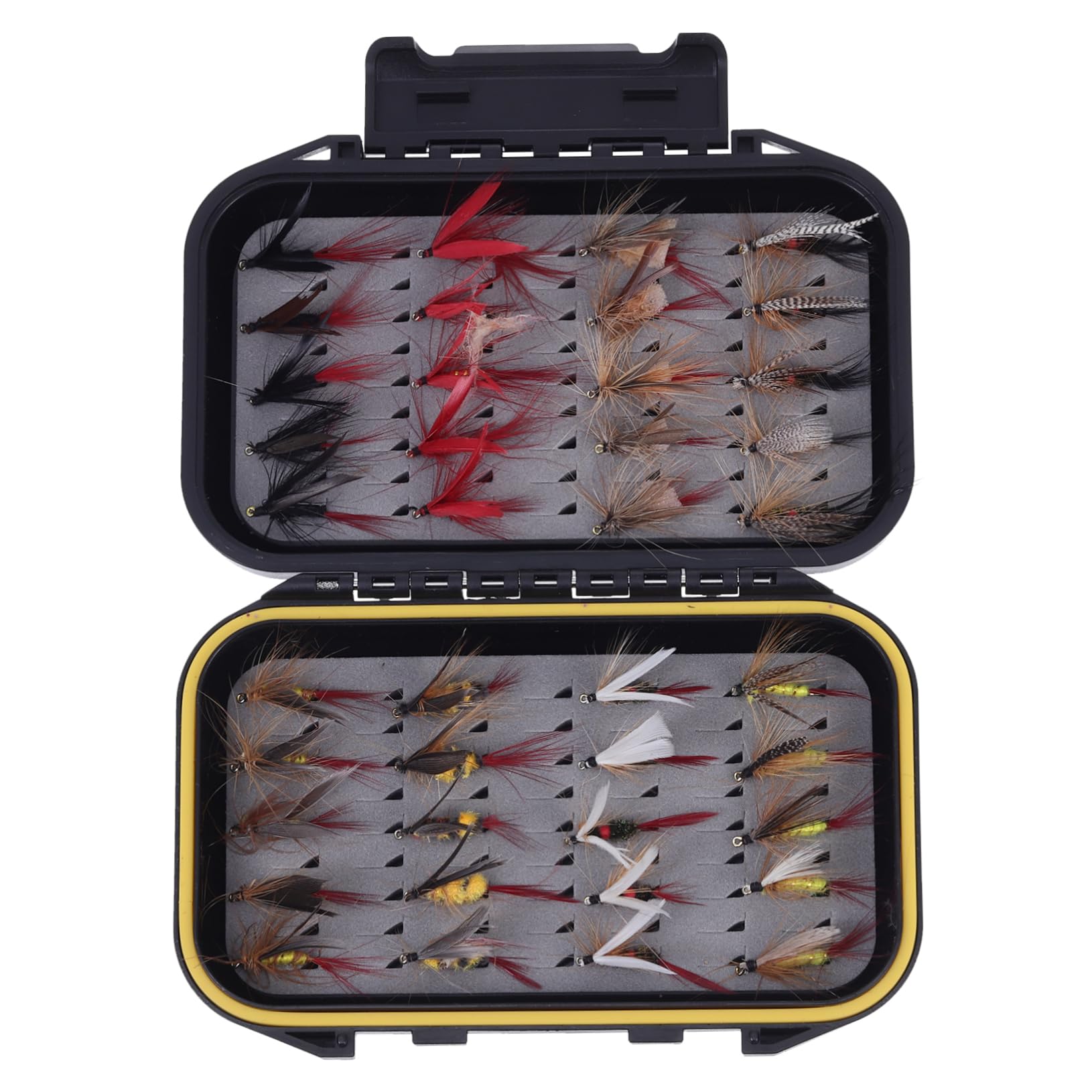 Amo da Pesca Artificiale Bionico 40 Pezzi in Abs Metallo | Piume, Colori Vividi e Aspetto Realistico, per Acqua Dolci e Salate, per Pescatori Esperti