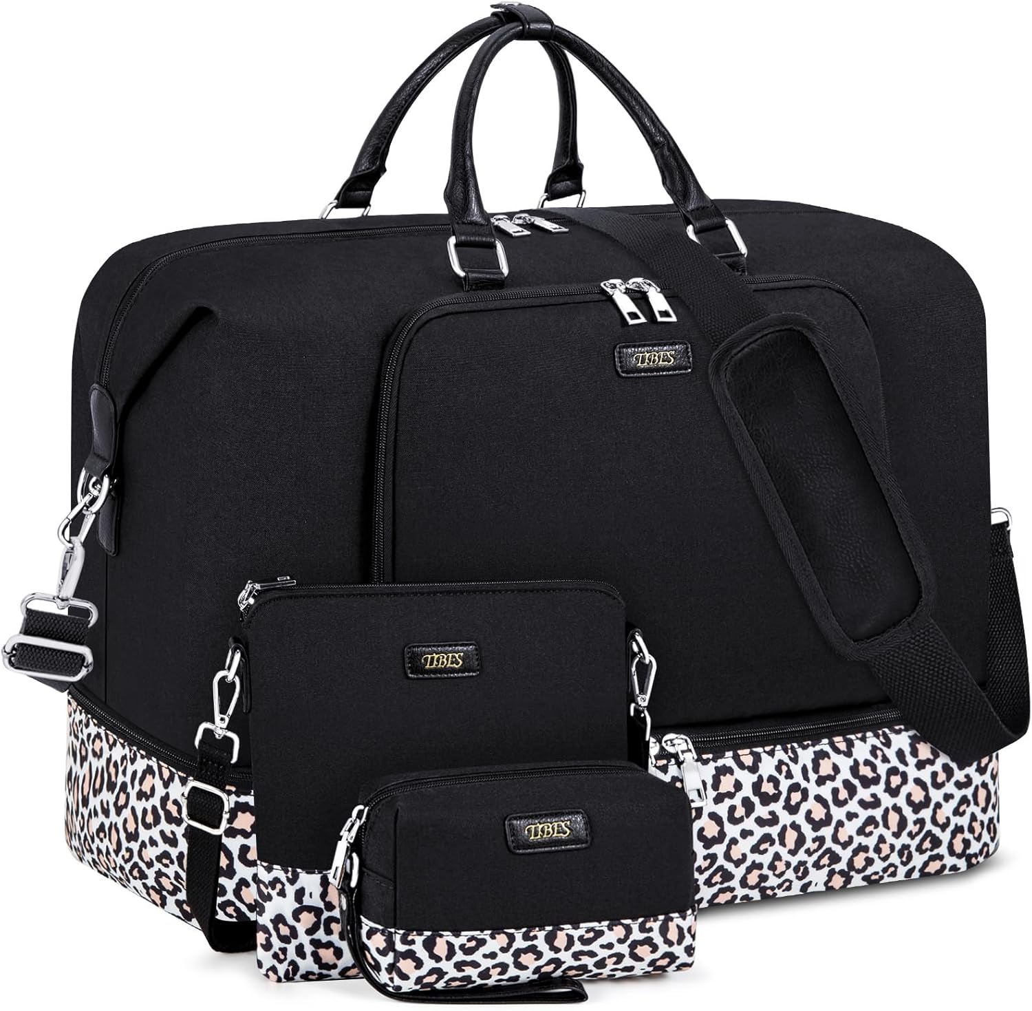 Travel Weekender Bag for Women, 21" Overnight Bag with Shoe Compartment 50L Large Travel Duffel Bag Carry On Tote for Weekend, Overnight, Business Trips, Water Resistant