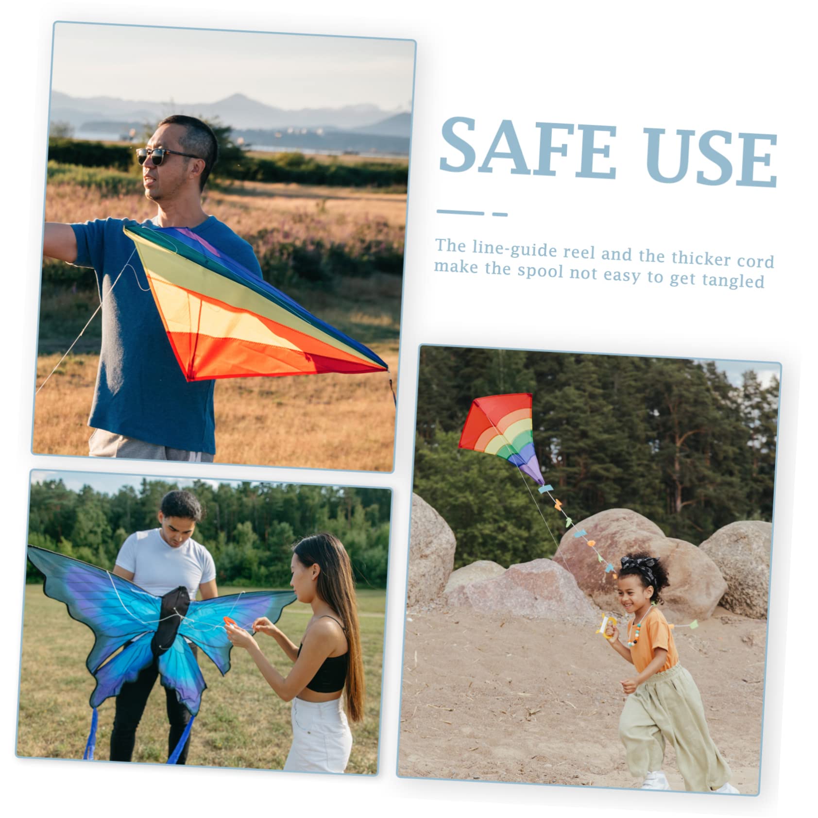 TOYANDONA Simple Upgraded Kite Reel Winder Winder Handle Reel for Boys and Girls Adults Tool Random