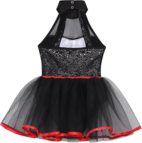 Miniatura 6 de JEATHA Disfraz de payaso de circo de Halloween para niñas y niños, vestido de patinaje artístico, leotardos de baile, trajes de ballet