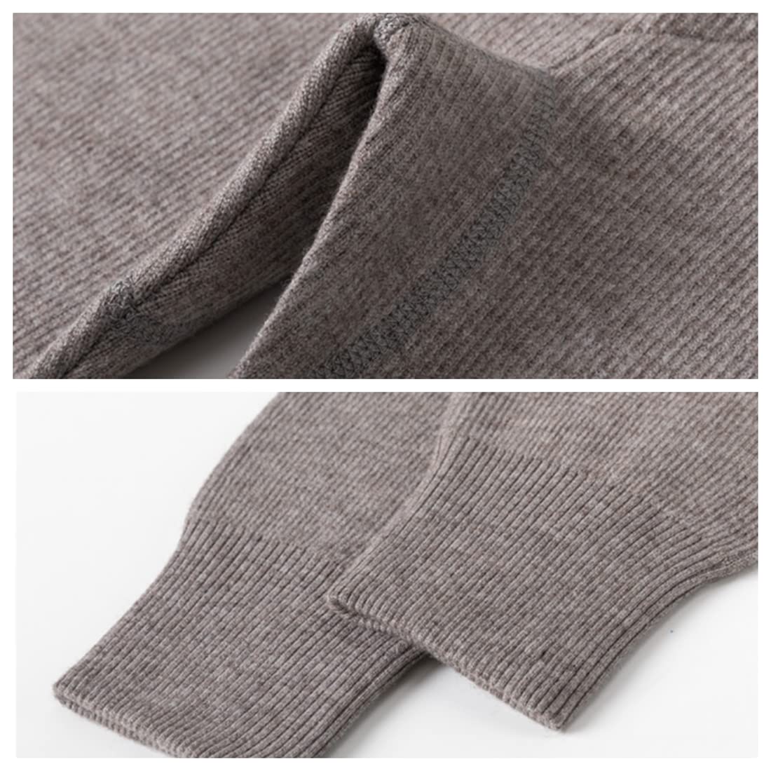 Sous-vêtements thermiques épais 68 % laine pour homme et femme - Legging long pour homme et femme, Femme Épais Gris Foncé, M
