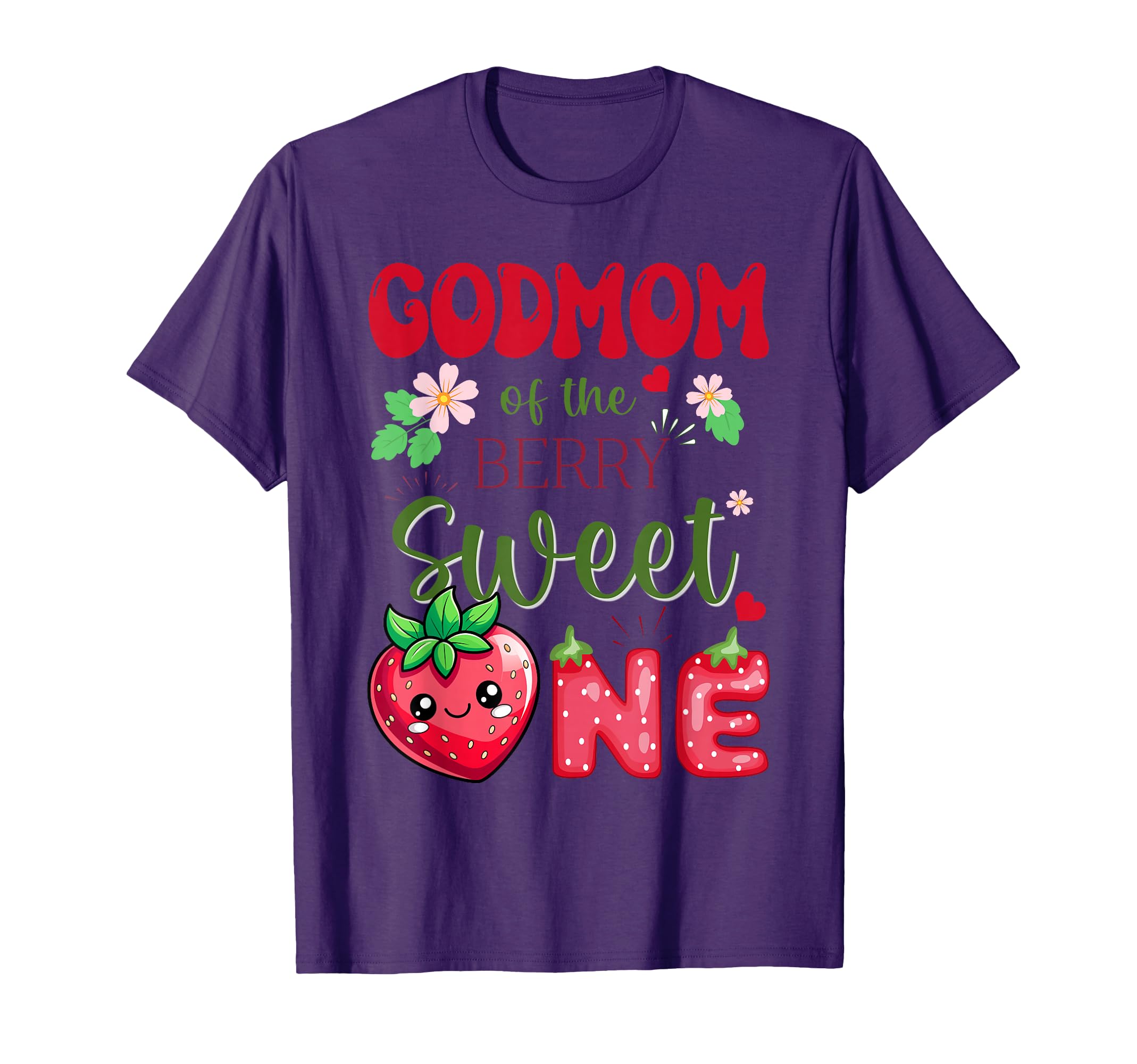 Godmom of The Berry First Birthday Girl Sweet One Strawberry T-Shirt