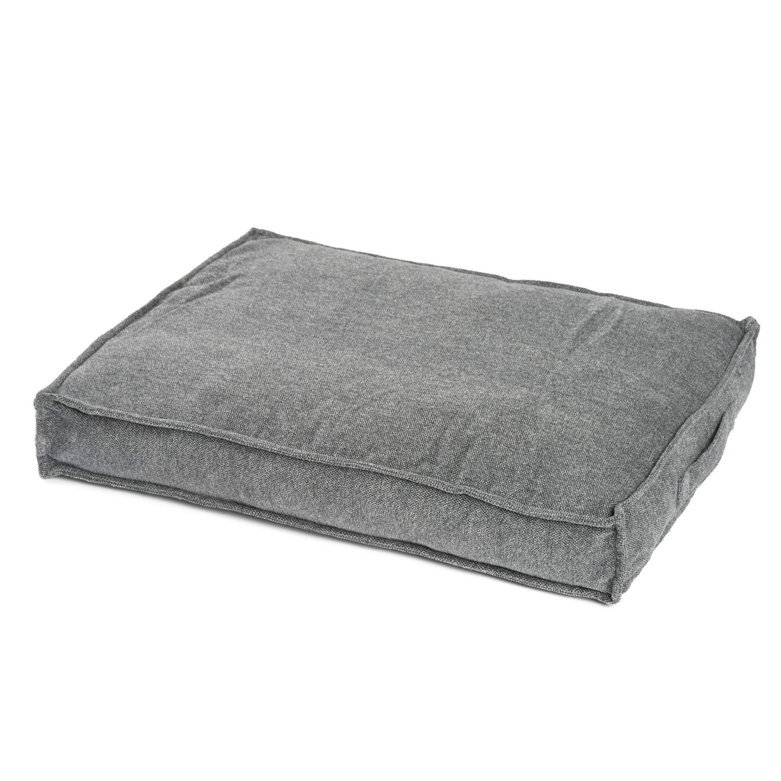 JAMAXX Premium Hundekissen Orthopädische Füllung, Waschbar Bezug aus Edlem Chinelle Stoff, Weiche Kompakte Füllung mit Visco Schaumstoff-Flocken Memory, PDB1003 65x50 (S) Silver-Grey