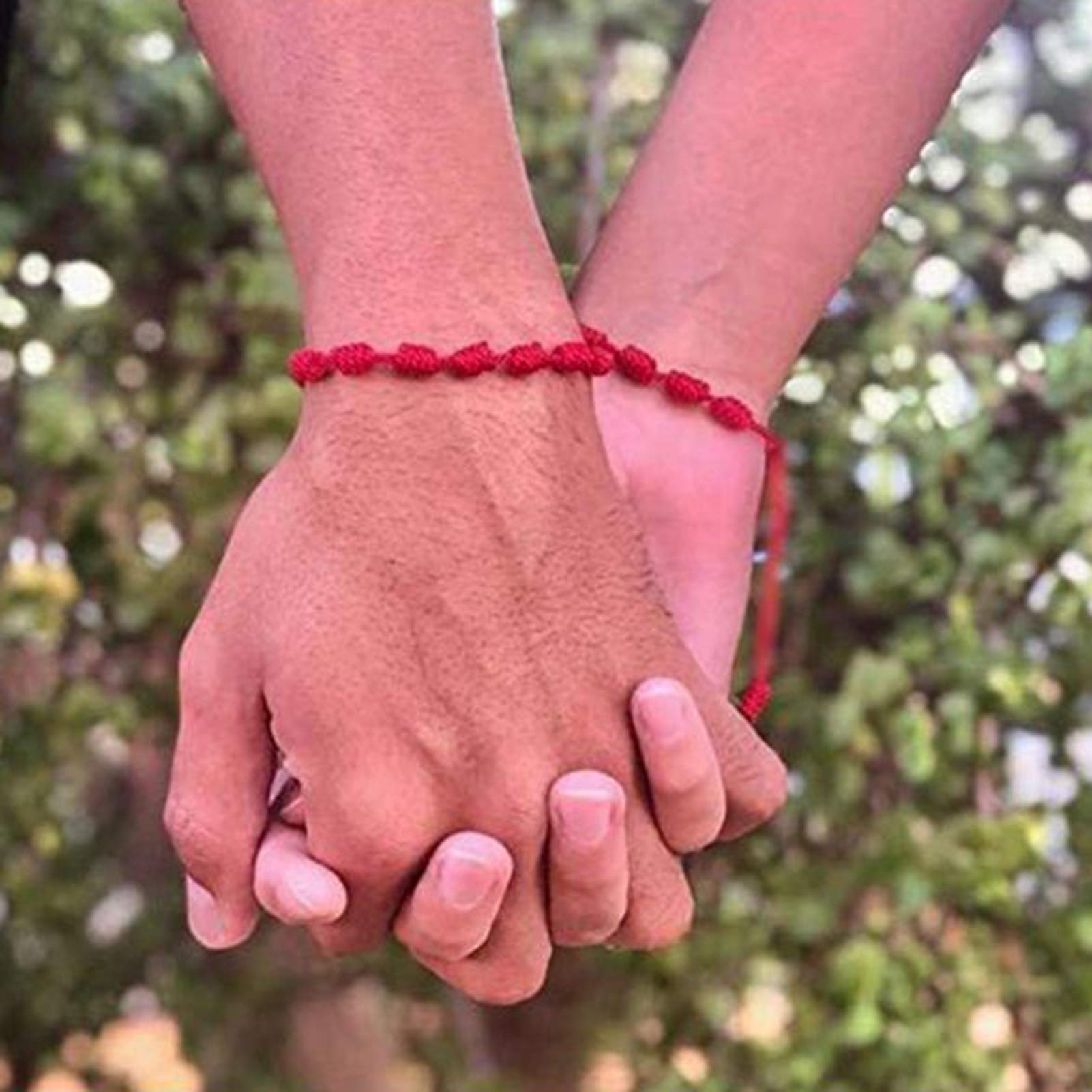 CUSROS 2 Pezzi Braccialetti con Cordino Rosso Fortunato 7 Nodi Corda di Protezione Amuleto Regalo di Gioielli per Ragazze da Donna di Capodanno 2 Pezzi Taglia Unica