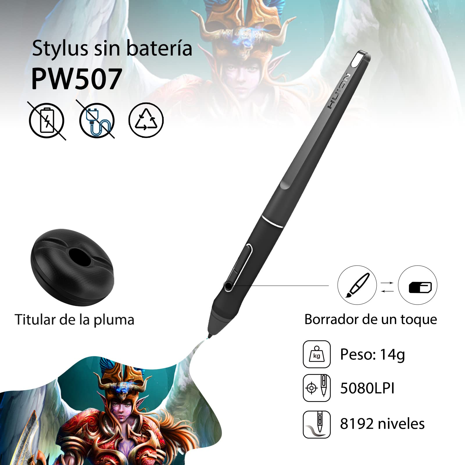 HUION Kamvas Pro 13 Tableta Gráfica con Pantalla, 120% sRGB, Monitor de Dibujo Laminado Completo, Pantalla de Lápiz Full HD de 13,3 Pulgadas y Lápiz Digital Preciso para Diseño Digital, con Soporte