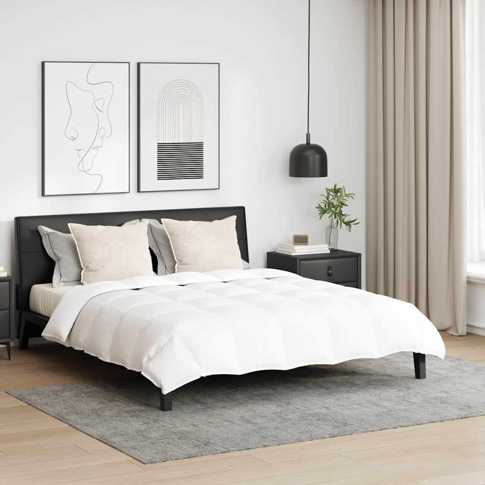 Gecheer Set di piumini 3 pezzi in cotone 100%, morbido e traspirante, per camera da letto, set letto estivo, biancheria da letto, copripiumino, lenzuola, coperta